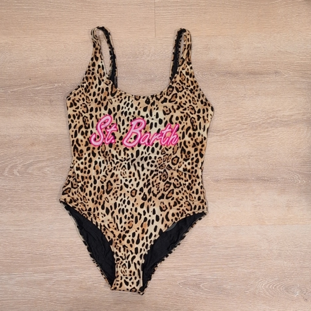 Leopard One-Piece Swimsuit in Tan
